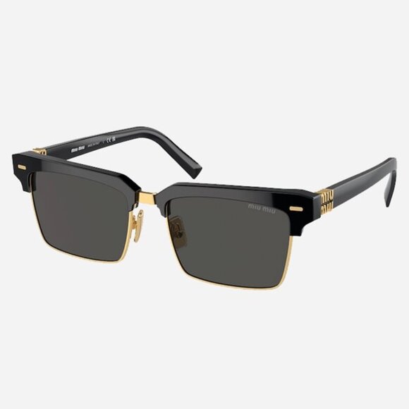 NEW Miu Miu MU 10ZS 1AB5S0 Miu Miu black squared clubmaster sunglasses MU10ZS